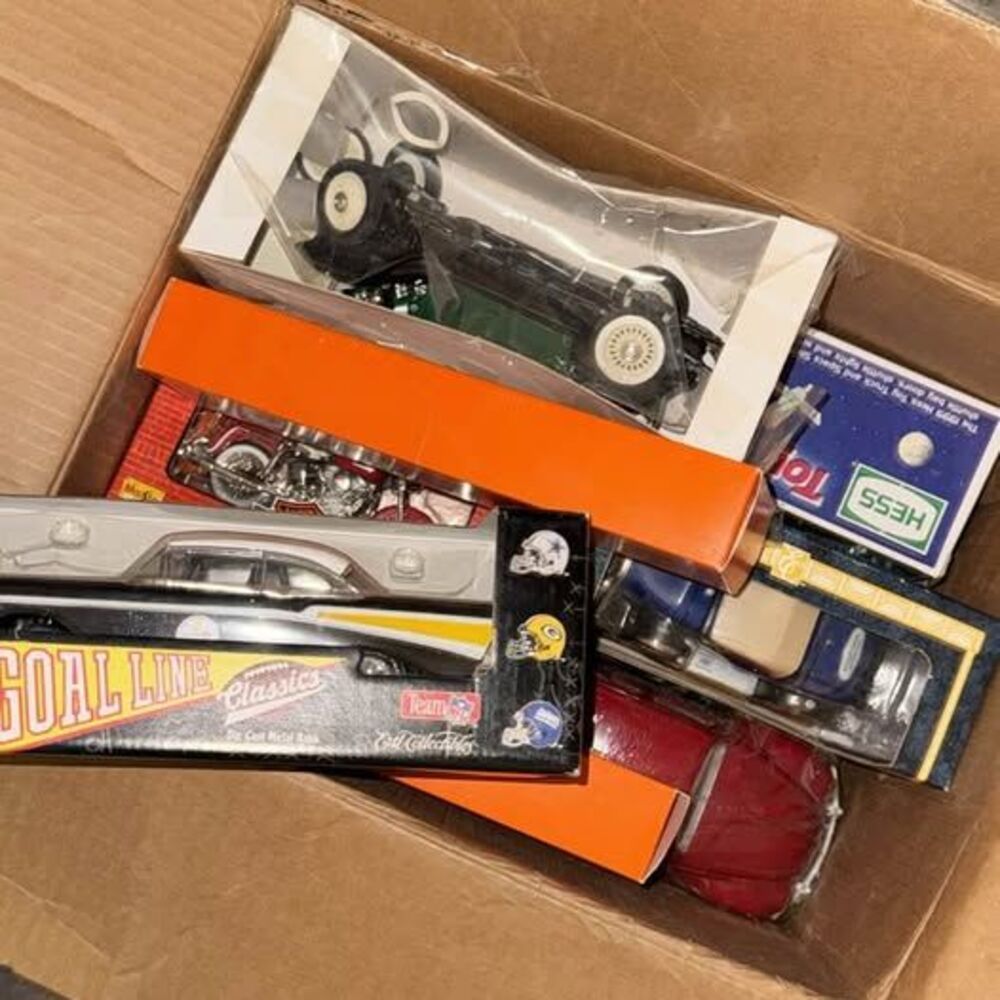 Box of vintage rare diecast memorabilia cars